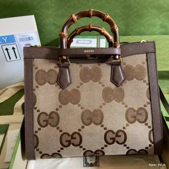 Hyper Peter medium jumbo Diana GG tote GUCCI bag with 0619